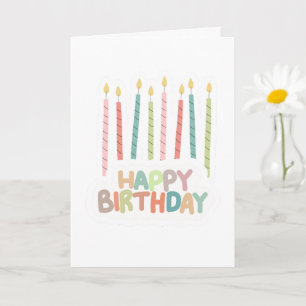 Alles Gute zum Geburtstag mit Kerzen gefaltete Gru Karte