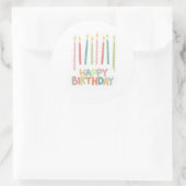 Alles Gute zum Geburtstag mit Kerzen Sticker Label (Tasche)