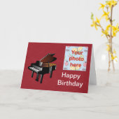 Alles Gute zum Geburtstag mit Klavier addieren Karte (Gelbe Blume)