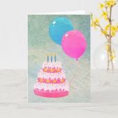 Alles Gute zum Geburtstag mit Kuchen, Geschenken, Karte (Gelbe Blume)