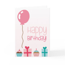 Alles Gute zum Geburtstag mit Kuchen, Geschenken u