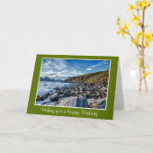 Alles Gute zum Geburtstag mit landschaftlicher Ber Karte (Gelbe Blume)