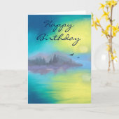 Alles Gute zum Geburtstag mit Landschaftlicher Lan Karte (Gelbe Blume)