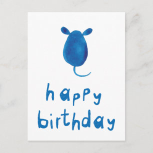 Alles Gute zum Geburtstag mit Maus Postkarte