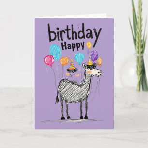 Alles Gute zum Geburtstag mit Niedlichen Pferden & Karte