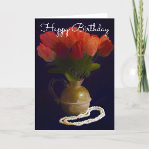 Alles Gute zum Geburtstag mit Roten Tulips Feiertagskarte