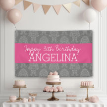Alles Gute zum Geburtstag mit Trendy Gray und Pink