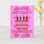 Alles Gute zum Geburtstag mit viel Liebe Karte (Gelbe Blume)