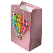 Alles Gute zum Geburtstag! Mittlere Geschenktasche Geschenktüte (Rückseite Schrägansicht)