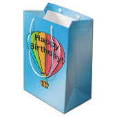 Alles Gute zum Geburtstag! Mittlere Geschenktasche Geschenktüte (Rückseite Schrägansicht)