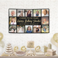 Alles Gute zum Geburtstag Moderne Fotocollage Schw