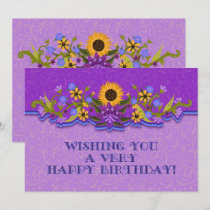 Alles Gute zum Geburtstag Moderne Volkskunst Blume