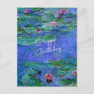 Alles Gute zum Geburtstag: Monets Wasserlilien ber Postkarte