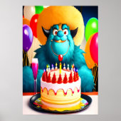Alles Gute zum Geburtstag, Monster, Kuchenballon | Poster (Vorne)