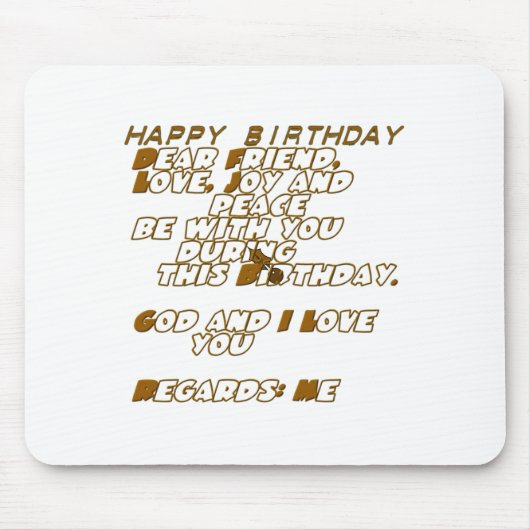 Alles Gute zum Geburtstag Mousepad (Vorne)