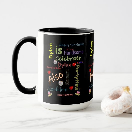 Alles Gute zum Geburtstag Mug Dylan Tasse (Mit Donut)