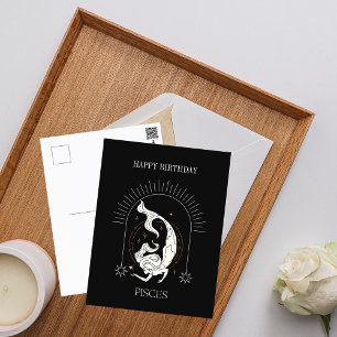 Alles Gute zum Geburtstag Mystische Fische Zodiac  Postkarte