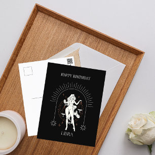 Alles Gute zum Geburtstag Mystischer Waage-Zodiac- Postkarte