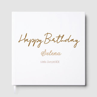 Alles Gute zum Geburtstag Name Datum braun lila pa Gästebuch