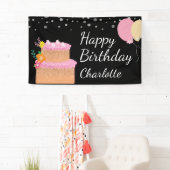 Alles Gute zum Geburtstag Name Geburtstagskuchen u Banner (Insitu)