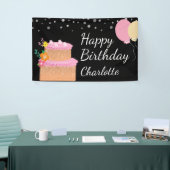 Alles Gute zum Geburtstag Name Geburtstagskuchen u Banner (Messeveranstaltung)