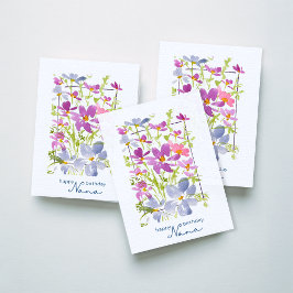 Alles Gute zum Geburtstag Nana Lilac Watercolor Fl Karte