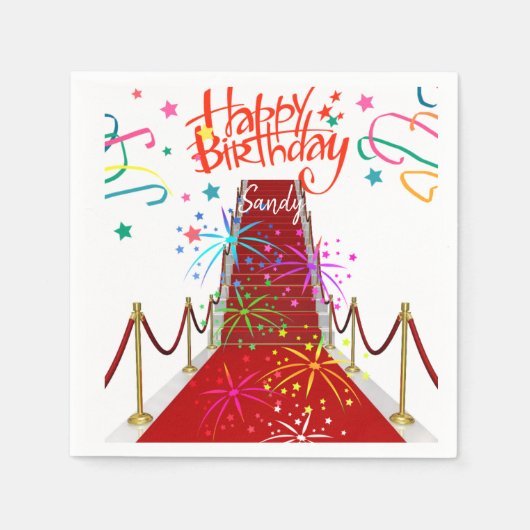 Alles Gute zum Geburtstag, Napkins, roter Teppich Serviette (Vorderseite)