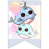 Alles Gute zum Geburtstag Narwhal Wimpelkette (Erste Fahne)