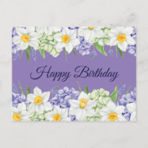 Alles Gute zum Geburtstag Narzissen- und Hortensie