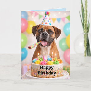 Alles Gute zum Geburtstag Neffe Süßer Boxer Hund  Feiertagskarte