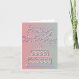 Alles Gute zum Geburtstag Neon-Schriftzug Design