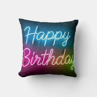 Alles Gute zum Geburtstag Neonlampe Kissen