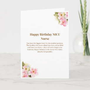 Alles Gute zum Geburtstag NICU-Krankenschwester Ka Karte
