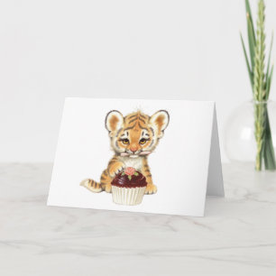 Alles Gute zum Geburtstag - Niedlicher Tiger mit C Karte