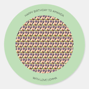 Alles Gute zum Geburtstag, Niedliches kenianisches Runder Aufkleber
