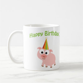 Alles Gute zum Geburtstag! Niedliches Schwein Kaffeetasse