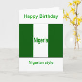 Alles Gute zum Geburtstag Nigeria Karte (Gelbe Blume)