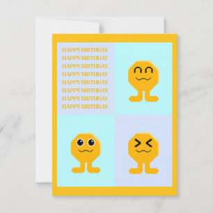 Alles Gute zum Geburtstag Octagon Popkin Einladung