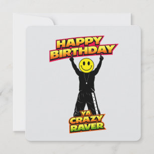 Alles Gute zum Geburtstag Old Skool Raver Lustiger Karte