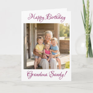 Alles Gute zum Geburtstag Oma Foto-Vorlage Persona Karte