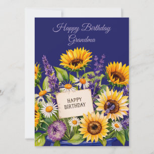 Alles Gute zum Geburtstag Oma. Grußkarte Feiertagskarte