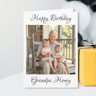 Alles Gute zum Geburtstag Opa Foto-Vorlage Persona Karte