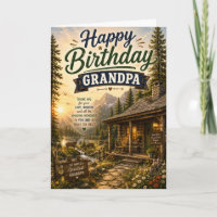 Alles Gute zum Geburtstag Opa Rustikale Hütte