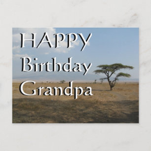Alles Gute zum Geburtstag Opa Serengeti-Ebenen Pos Postkarte