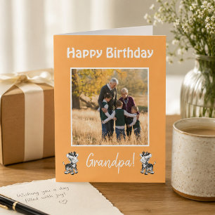 Alles Gute zum Geburtstag Opa Zebra Thema Foto Feiertagskarte