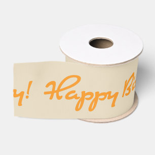 Alles Gute zum Geburtstag! Orange Lässig Script Ripsband