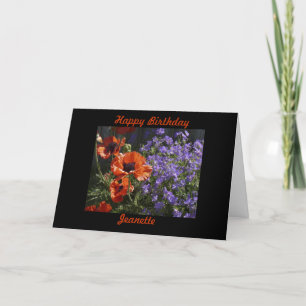 Alles Gute zum Geburtstag, Orange Poppies Personal Karte
