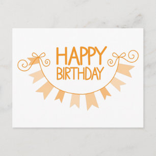 Alles Gute zum Geburtstag Orangefink Postkarte