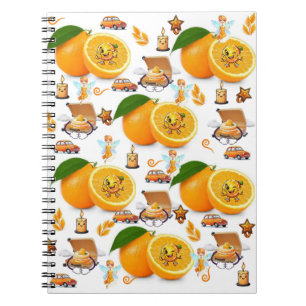 Alles Gute zum Geburtstag Orangen Kuchen Fee Notiz Notizblock