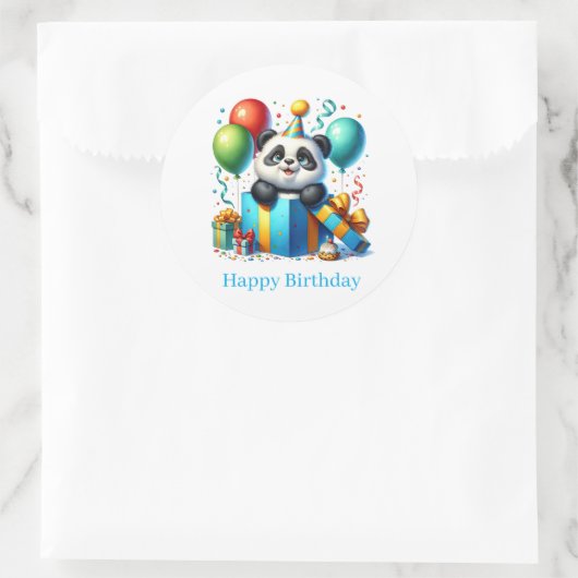 Alles Gute zum Geburtstag Panda Aufkleber (Tasche)
